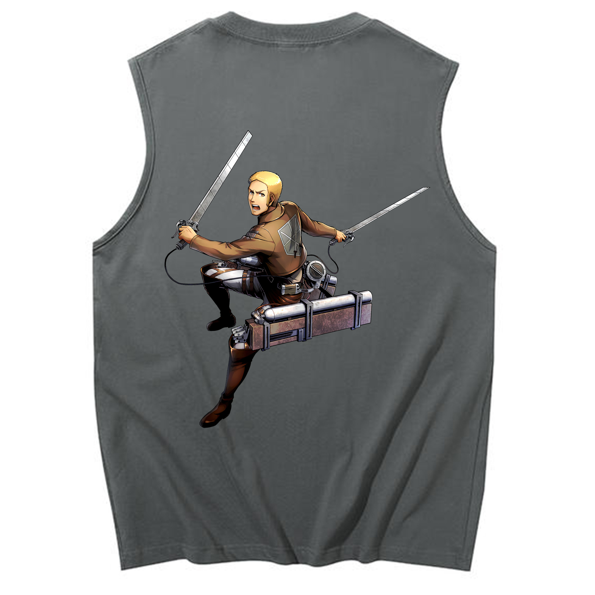 （画像用） 進撃の巨人 ライナー・ブラウン Attack on Titan Reiner Braun コットン100％タンクトップ（背面プリント）